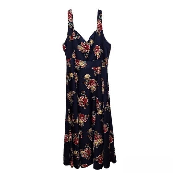 Womens Unbranded Boutique Size 4X Maxi Sundress Fit & FLARE Sweetheart Neck Blue - Picture 1 of 9